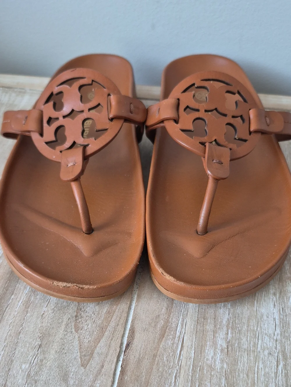 Tory Burch Cloud Miller Sandals Bourbon Miele Size 7